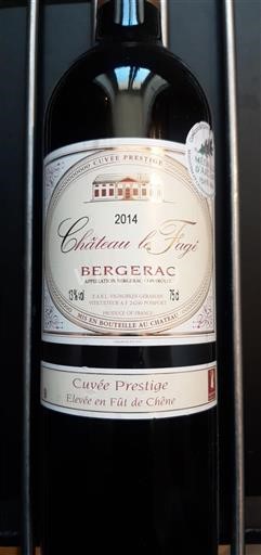 Sudoeste Bergerac Château Le Fagé Prestige 2014