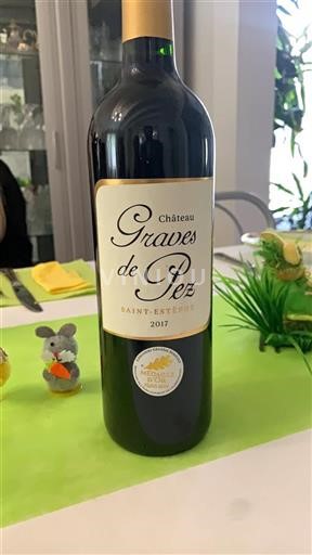 Vin Rouge sec Château Graves de Pez 2017 France Bordeaux Saint-Estèphe Grand Cru