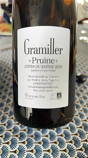 Údolí Rhôny Côtes-du-Rhône Domaine Gramiller Pruine 2023