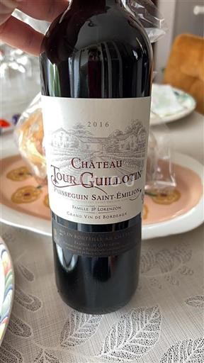 Bordeaux Puisseguin-saint-émilion Château Tour Guillotin 2016