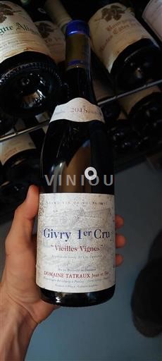Bourgogne Givry Premier Cru Domaine Tatraux Jean Et Fils Vieilles Vignes 2018