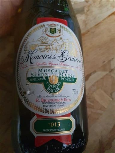 Údolí Loiry Muscadet-sèvre-et-maine Manoir De La Grelière Vieilles Vignes Réserve 2013