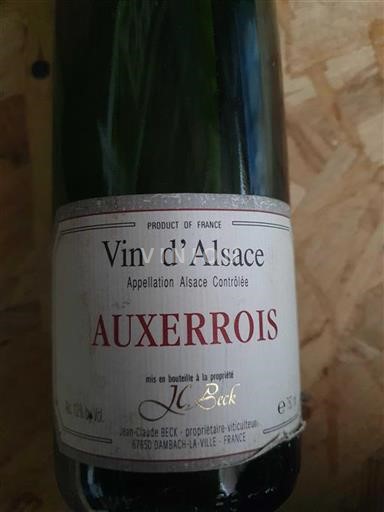 Alsace Jean-claude Beck Auxerrois 1991
