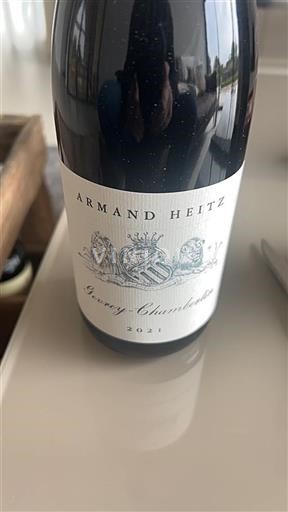 Vin Rouge sec Armand Heitz 2021 France Bourgogne Gevrey-chambertin