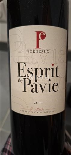 Bordeaux Saint-Émilion Grand Cru Grand Cru Château Pavie Esprit de Pavie 2011