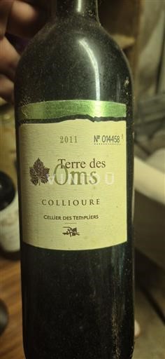 Roussillon Collioure Cellier Des Templiers Terre des Oms 2011