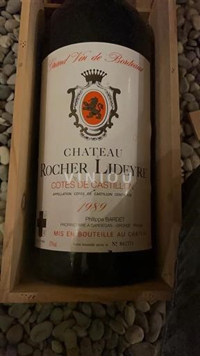 Vin Rouge sec Château Rocher Lideyre 1989 France Bordeaux Castillon-côtes-de-bordeaux AOC