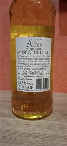Linguadoca Muscat di Lunel Domaine Des Aires 2023