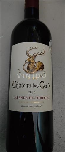 Bordéus Lalande-de-Pomerol Château Des Cerfs Grande Réserve 2015