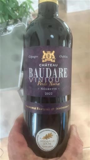 Zuidwest-Frankrijk Fronton Château Baudare Perle Noire 2022