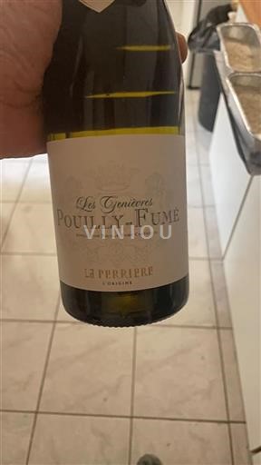 Vin Blanc sec Les Genièvres La Perrière 2023 France Vallée de la Loire Pouilly-fumé