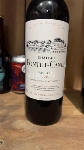 Bordéus Pauillac Grand Cru Château Pontetcanet 1996