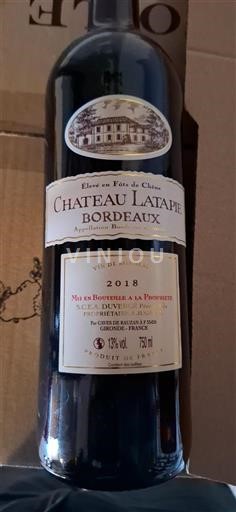 Bordeaux Château Latapie 2018