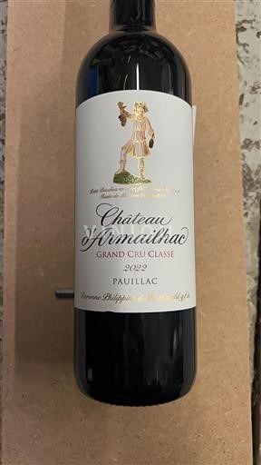Bordeaux Pauillac Grand Cru Château Armailhac 2022