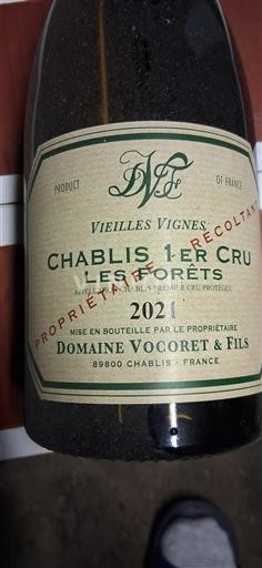 Bourgogne Chablis premier cru Premier Cru Domaine Vocoret & Fils Vieilles Vignes Les Forêts 2021