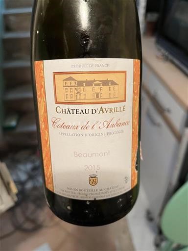 Údolí Loiry Coteaux-de-l'aubance Château Avrillé Beaumont 2015
