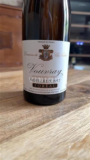 Vallée de la Loire Vouvray Domaine Clos Naudin Foreau 2017
