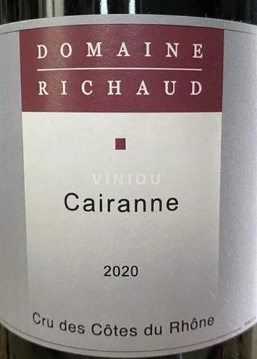 Vin Rouge Marcel Richaud 2020 France Vallée du Rhône Cairanne