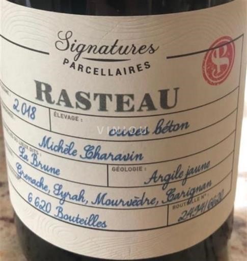 Rona dolina Rasteau Trapadis Michèle Charavin Signatures Parcellaires 2018