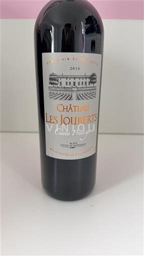 Bordéus Blaye-Côtes-de-Bordéus Château Les Jouberts Prestige 2016