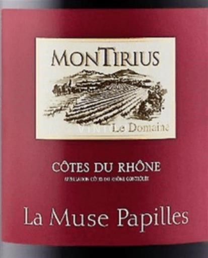 Rhône-dalen Côtes-du-Rhône Montirius La Muse Papilles 2020