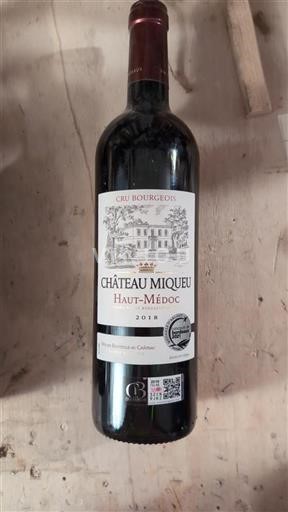 Bordeaux Haut-Médoc Cru Bourgeois Château Miqueu 2018