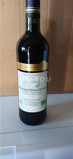 Vin Rouge sec Château Grand David De Mauvignon 2019 France Bordeaux Saint-Émilion