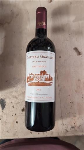 Vin Rouge sec Château Grandis 2012 France Bordeaux Haut-Médoc Cru Bourgeois