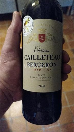 Bordeaux Blaye-côtes-de-bordeaux Château Cailleteau Bergeron Tradition 2020