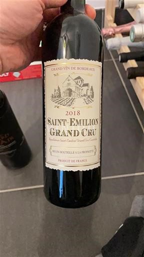 Bordeaux Saint-Émilion Grand Cru Grand Cru Grand Cru 2018