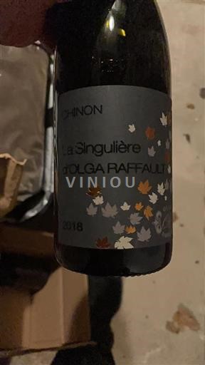 Vallée de la Loire Chinon Olga Raffault La Singulière 2018