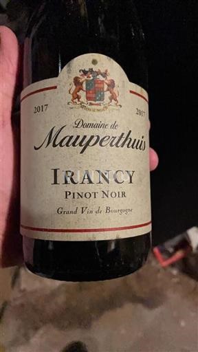 Bourgogne Irancy Domaine Mauperthuis 2017