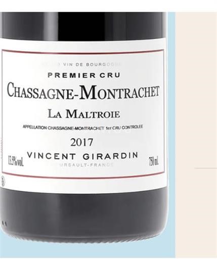 Borgoña Chassagne-Montrachet Premier Cru Vincent Girardin La Maltroie 2017