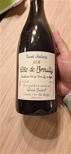 Beaujolais Côte-de-brouilly Daniel Bouland Mélanie 2018