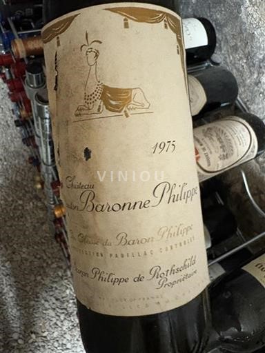 Bordeaux Pauillac Château Mouton Baronne Philippe 1975