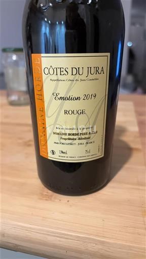 Vin Rouge sec Émotion Domaine Horde Père & Fils 2019 France Jura Côtes-du-jura