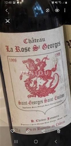 Burdeos Saint-Georges-Saint-Émilion Château La Rose St Georges 1998