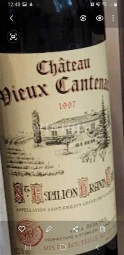 Vin Rouge sec Château Vieux Cantenac 1997 France Bordeaux Saint-Émilion Grand Cru Grand Cru