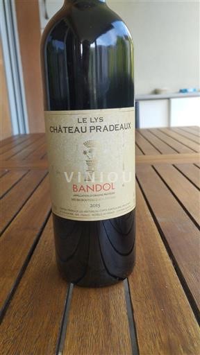 Provence Bandol Château Pradeaux Le Lys 2015