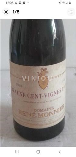 Burgundy Beaune Premier Cru Domaine René Monnier Beaune Cent-Vignes 1er Cru 1994