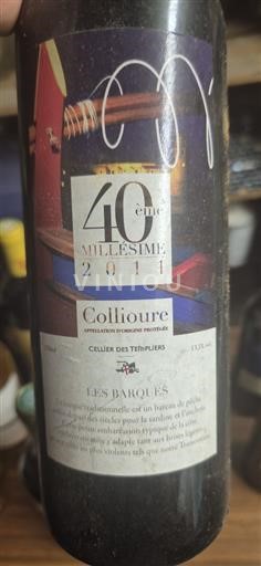 Roussillon Collioure Cellier Des Templiers Les Barques 2011