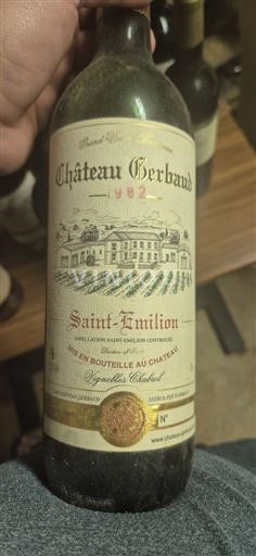 Burdeos Saint-Émilion Château Gerbaud 1982