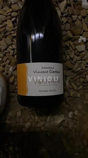 Valle del Loira Vouvray Vincent Carême Première Trie 2016
