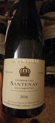 Borgonha Santenay Premier Cru Domaine Les Frères Muzard Les Cabottes 2016