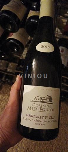 Bourgogne Mercurey Premier Cru Domaine Meix Foulot Clos du Château de Montaigu 2015