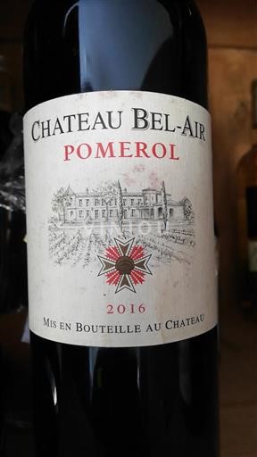 Bordeaux Pomerol Château Belair 2016