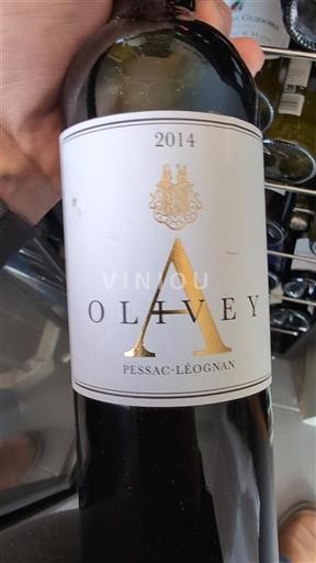 Vin Rouge sec Château Olivier 2014 France Bordeaux Pessac-Léognan Grand Cru