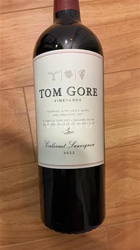 Kalifornialaiset AVA:t Määrittelemätön Tom Gore Vineyards Cabernet Sauvignon 2022