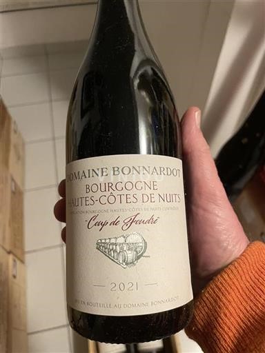 Bourgogne Domaine Bonnardot Coup de Foudre 2021