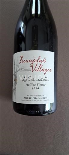 Beaujolais Beaujolais Villages André Chalandon Les Sarmentelles Vieilles Vignes 2020